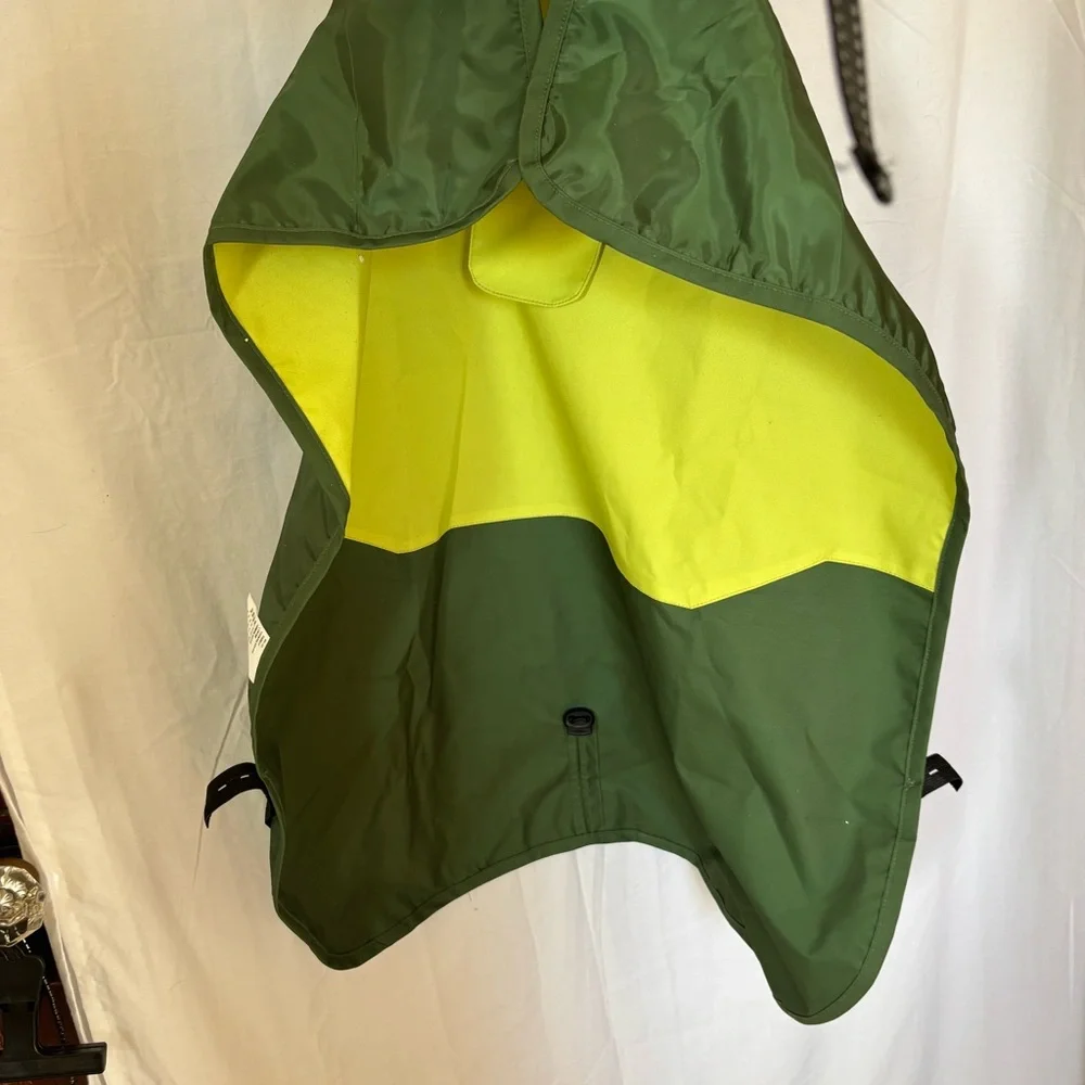 Green Hooded Dog Rain Poncho